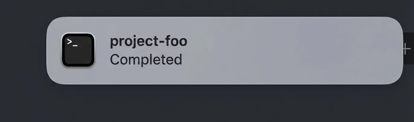 Example of a notification